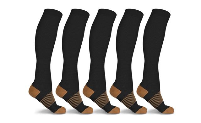 Image of $29.95 for 6 Pairs of Copper-Infused Knee-High Socks (a $114 Value)