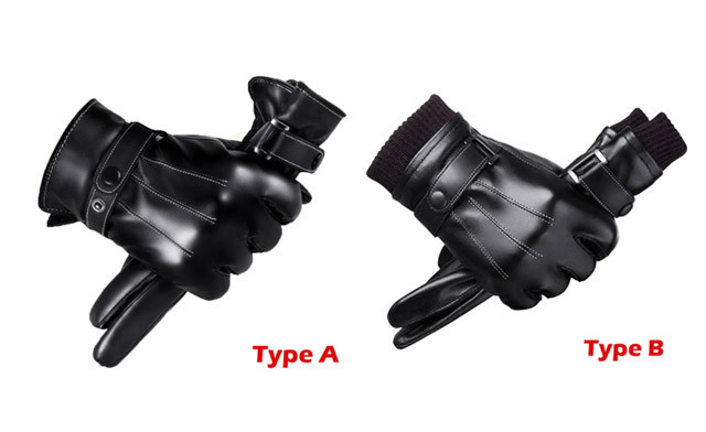 Image of $20.95 for Men's Touchscreen PU Leather Gloves (a $45 Value)