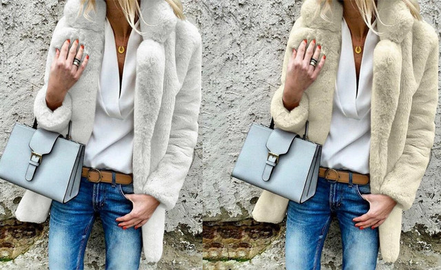 Image of $39 for a Women's Faux Fur Long Sleeve Coat (an $109 Value)