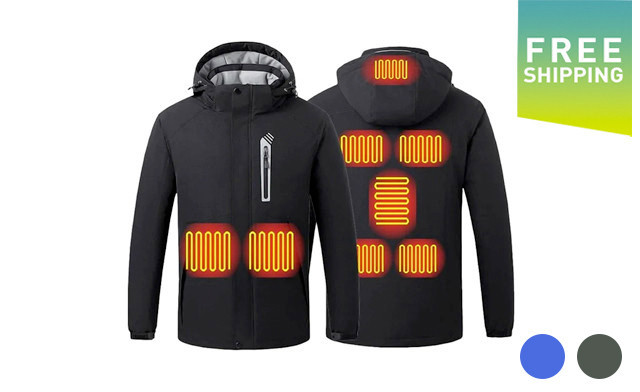 Image of $99 for a Heated Men's Hooded Jacket (a $194.99 Value)