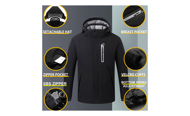 Image of $99 for a Heated Men's Hooded Jacket (a $194.99 Value)