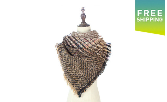 Image of $21.95 for a Cashmere Blended Plaid Scarf (a $40 Value)