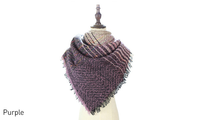 Image of $21.95 for a Cashmere Blended Plaid Scarf (a $40 Value)