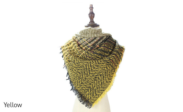 Image of $21.95 for a Cashmere Blended Plaid Scarf (a $40 Value)