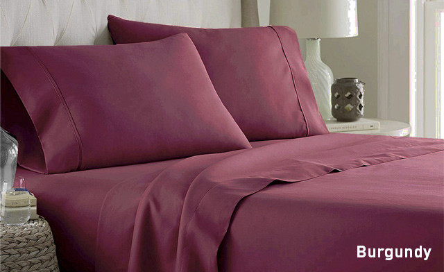Image of Up to 77% off a 4-Piece 600 Thread Count Cotton Blend Sheet Sets
