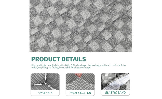 Image of $23.95 for a 4-Piece Checkered Couch Cover (a $57.99 Value)
