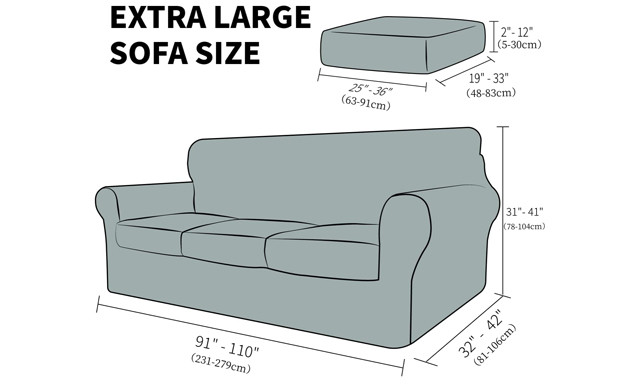 Image of $23.95 for a 4-Piece Checkered Couch Cover (a $57.99 Value)