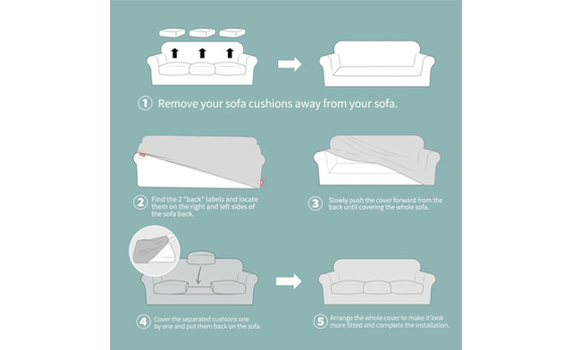 Image of $23.95 for a 4-Piece Checkered Couch Cover (a $57.99 Value)