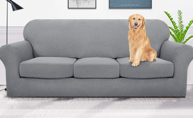 Image of $23.95 for a 4-Piece Checkered Couch Cover (a $57.99 Value)