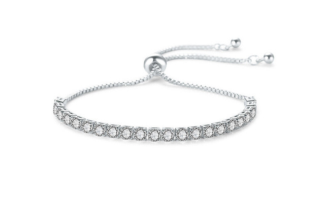 Image of Up to 87% off a Moissanite Engagement Ring + FREE Bracelet