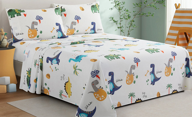 Image of Up to 63% off a Kid's Cotton Printed Sheet Set