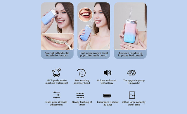 Image of $31.95 for a Portable Water Flosser w/ 4 Jet Tips (a $72.50 Value)