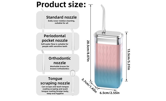 Image of $31.95 for a Portable Water Flosser w/ 4 Jet Tips (a $72.50 Value)
