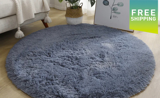 Image of $22.95 for a Plush Round Area Rug (a $49.50 Value)