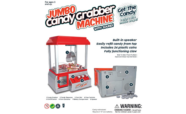 Image of $44.95 for a Candy Claw Grabber Machine (a $110 Value)