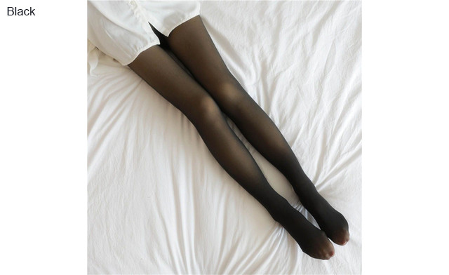 Image of $24.95 for Women's Fleece Fake Translucent Tights (a $42.99 Value)