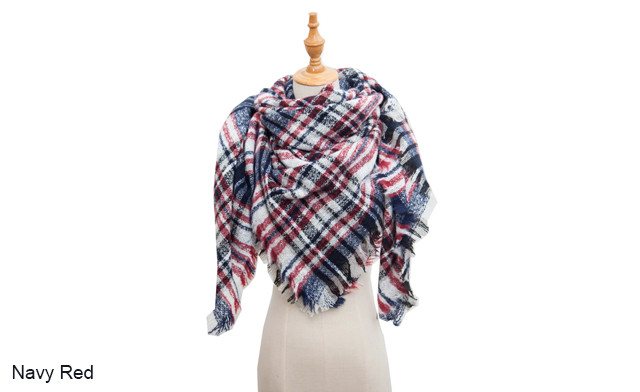 Image of $16.95 for a Large Plaid Triangle Scarf (a $39.99 Value)