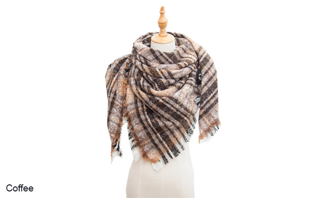 Image of $16.95 for a Large Plaid Triangle Scarf (a $39.99 Value)