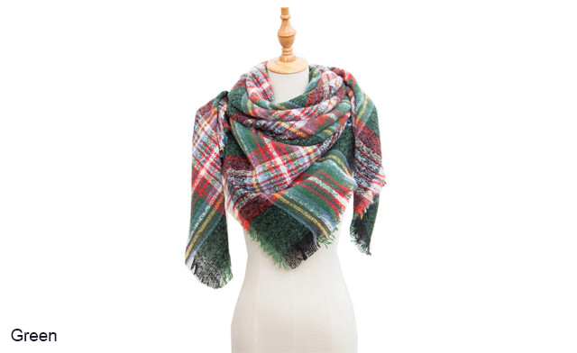 Image of $16.95 for a Large Plaid Triangle Scarf (a $39.99 Value)