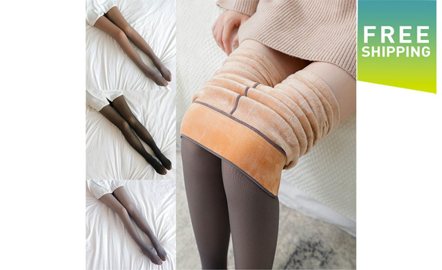 Image of $24.95 for Women's Fleece Fake Translucent Tights (a $42.99 Value)