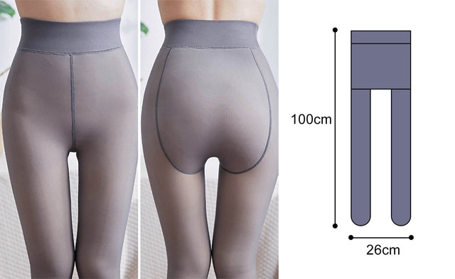 Image of $24.95 for Women's Fleece Fake Translucent Tights (a $42.99 Value)