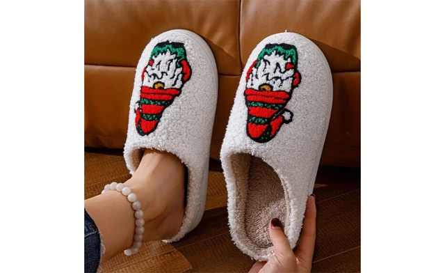 Image of $20 for Cartoon Christmas Slippers (a $39.99 Value)