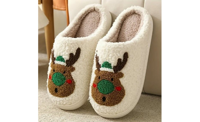 Image of $20 for Cartoon Christmas Slippers (a $39.99 Value)