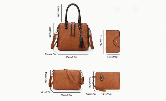 Image of $42.95 for a 4-Piece Vintage Handbag Set (a $109.99 Value)