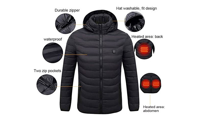 Image of $62.43 for a Men's Waterproof Heated Jacket (a $229 Value)