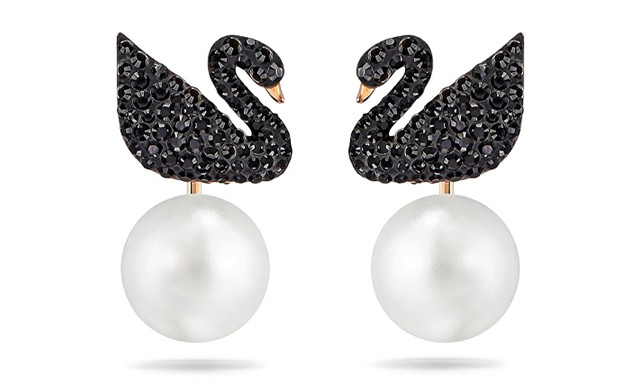 Image of $35.90 and Up for Swarovski Swan Earrings