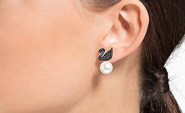 Image of $35.90 and Up for Swarovski Swan Earrings
