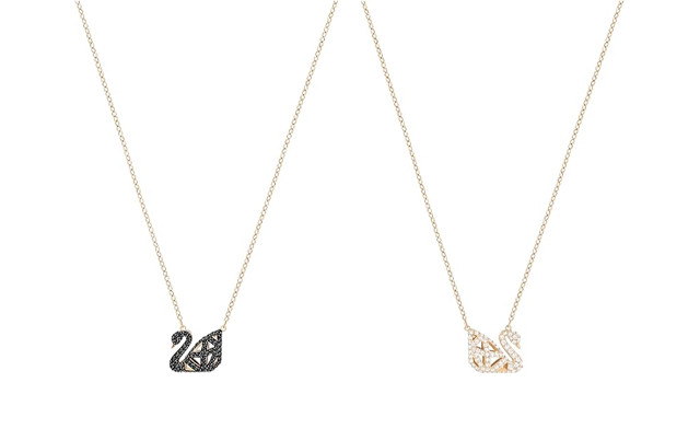 Image of $35.10 & Up for a Swarovski Reversible Swan Necklace