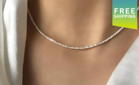 $22.95 for a S925 Sterling Silver Sparkling Chain | WagJag