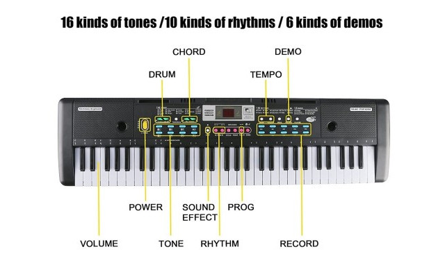 Image of $25.74 for a 61-Key Electronic Keyboard (a $69.75 Value)