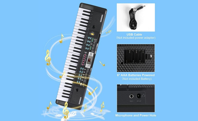 Image of $25.74 for a 61-Key Electronic Keyboard (a $69.75 Value)