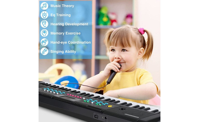 Image of $25.74 for a 61-Key Electronic Keyboard (a $69.75 Value)