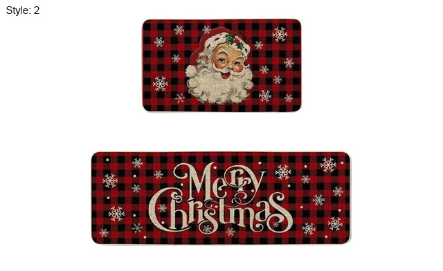 Image of $23.36 for a 2-Piece Christmas Kitchen Rug Set (a $57.99 Value)