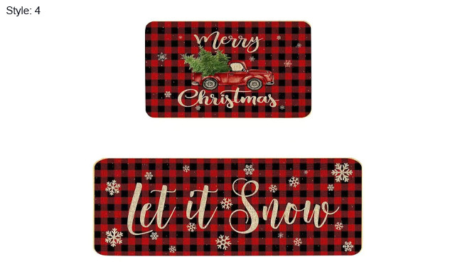 Image of $23.36 for a 2-Piece Christmas Kitchen Rug Set (a $57.99 Value)