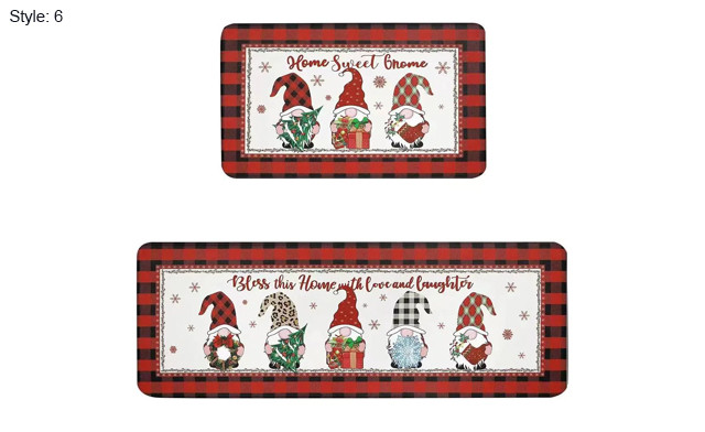 Image of $23.36 for a 2-Piece Christmas Kitchen Rug Set (a $57.99 Value)