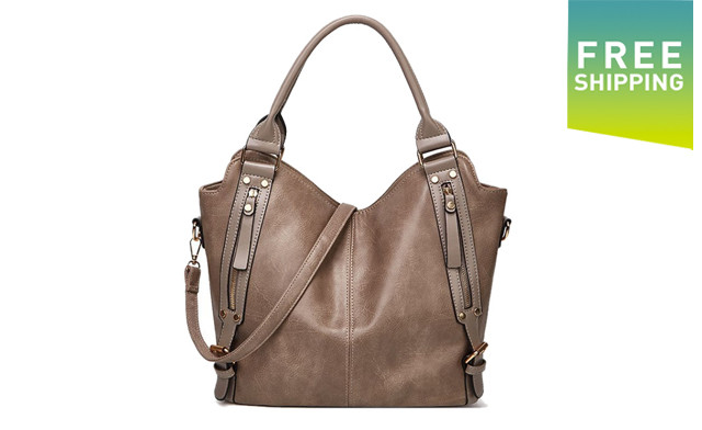 Image of $49.95 for a Women's PU Leather Tote Bag (a $135 Value)