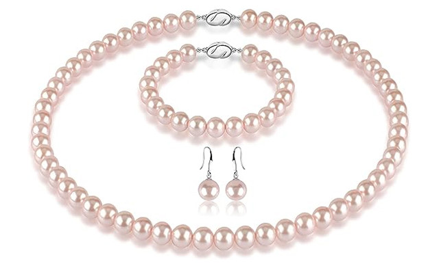 Image of Up to 82% off a 3-Piece Pearl Necklace Set