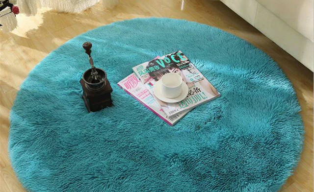 Image of $22.95 for a Plush Round Area Rug (a $49.50 Value)