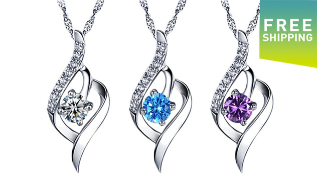 Image of $15.95 for a 925 Silver Crystal Necklace Chain (a $46.99 Value)