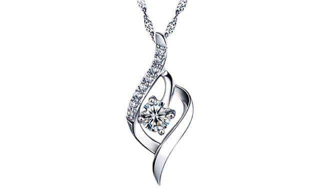 Image of $15.95 for a 925 Silver Crystal Necklace Chain (a $46.99 Value)