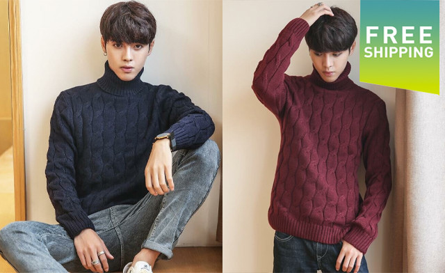 Image of $41.95 for a Men's Winter Turtleneck Sweater (a $78.99 Value)