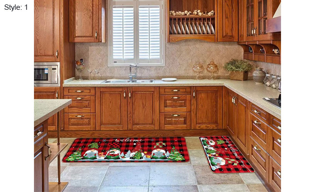 Image of $24.95 for a 2-Piece Christmas Kitchen Rug Set (a $57.99 Value)