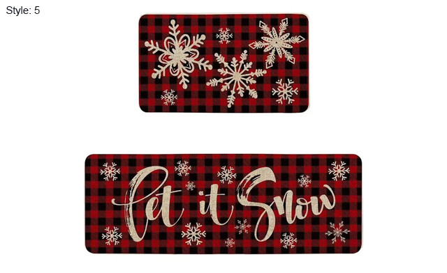 Image of $24.95 for a 2-Piece Christmas Kitchen Rug Set (a $57.99 Value)