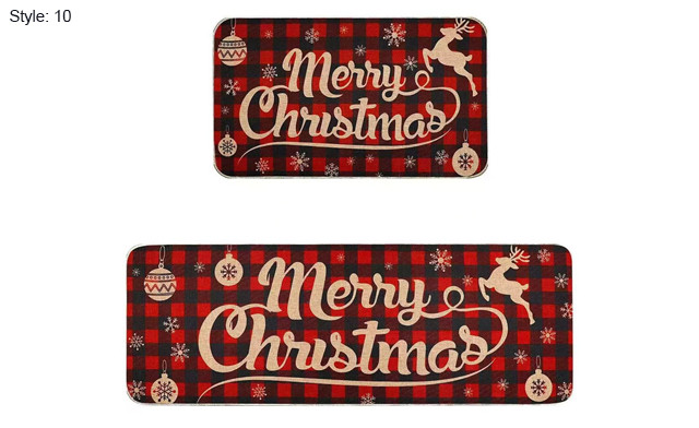 Image of $24.95 for a 2-Piece Christmas Kitchen Rug Set (a $57.99 Value)