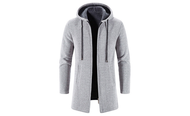 Image of $39.95 for a Men's Long Zipper Coat (a $75 Value)