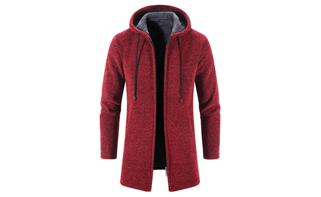 Image of $39.95 for a Men's Long Zipper Coat (a $75 Value)